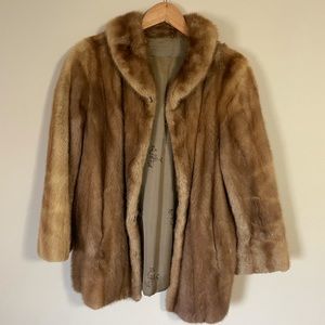 Long Sleeve Fur Mink Jacket